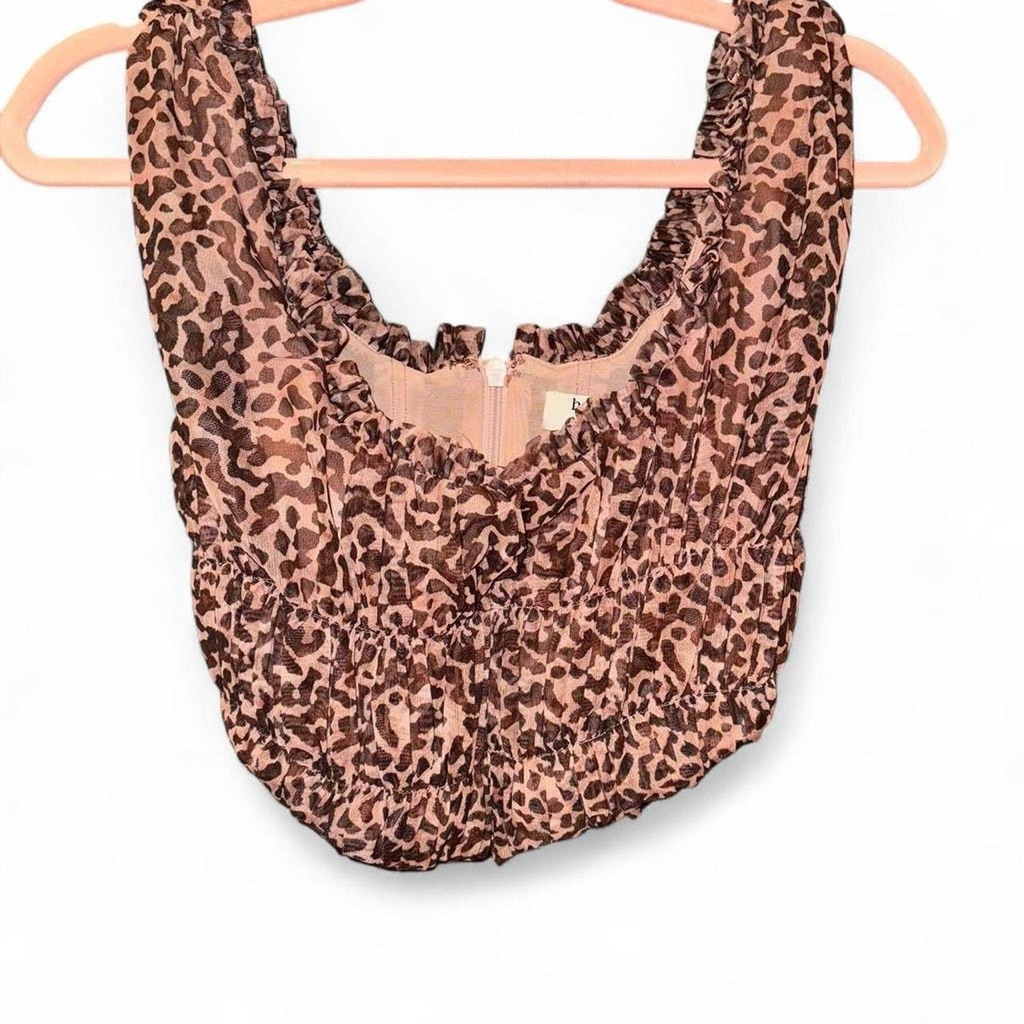 Housefcb Leopard Print Corset Sleeveless Top